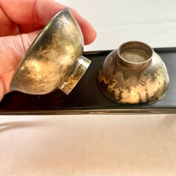 Vintage 𝅺Salt And Pepper Cellar Silver EP Made in Japan - Picture 7 of 14